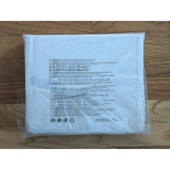 NWT Ralph Lauren Queen Flat Sheet White Organic Cotton Palmer Percale Sand Dune - Picture 3 of 3